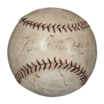 1920s Babe Ruth Single Signed National League Baseball (JSA)